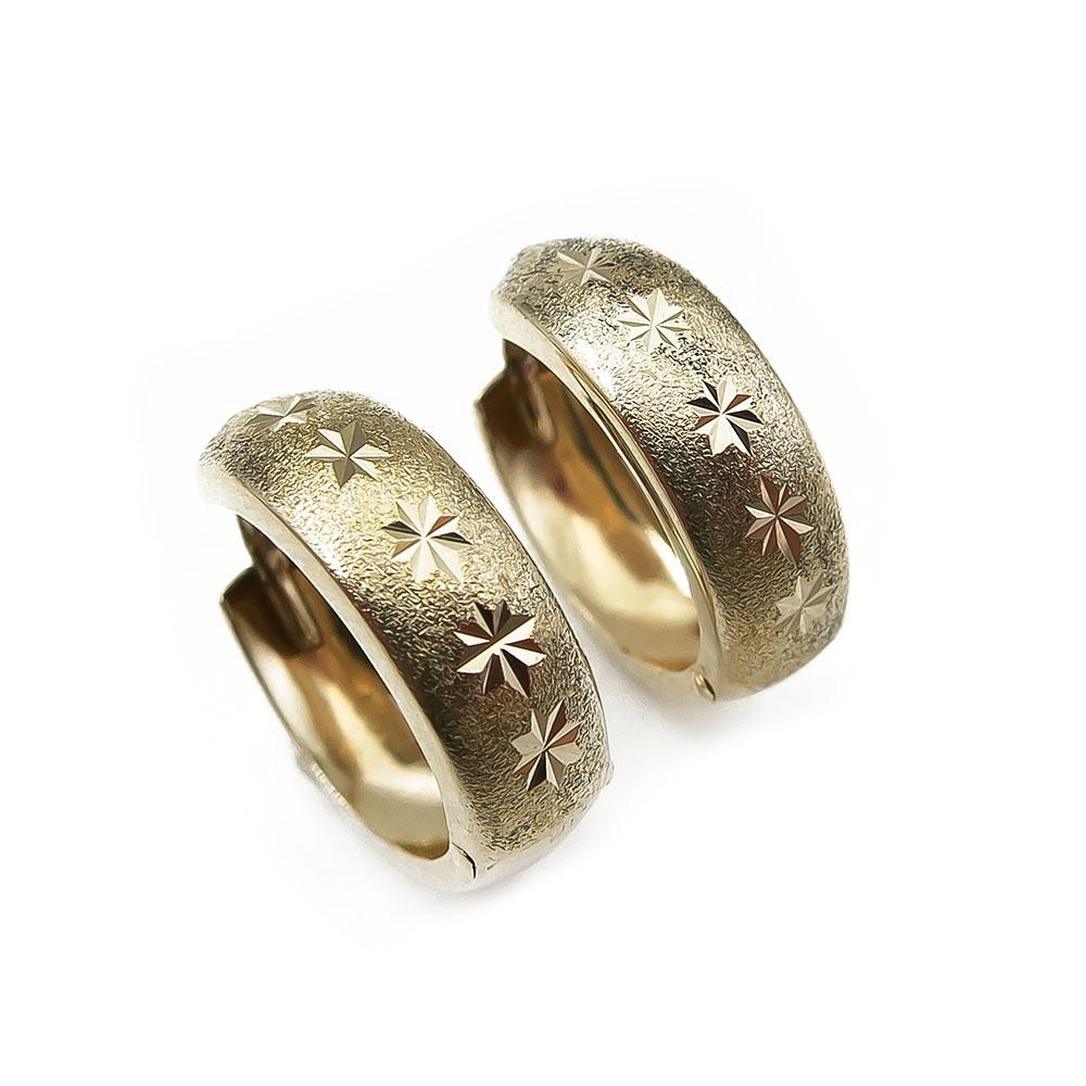 Kultaiset saranakorvakorut 5x16mm, timanttileikkauksella #0