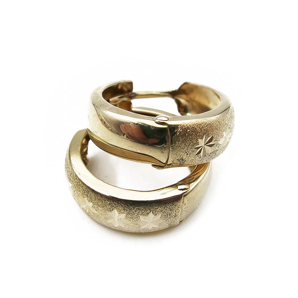 Kultaiset saranakorvakorut 5x16mm, timanttileikkauksella #2