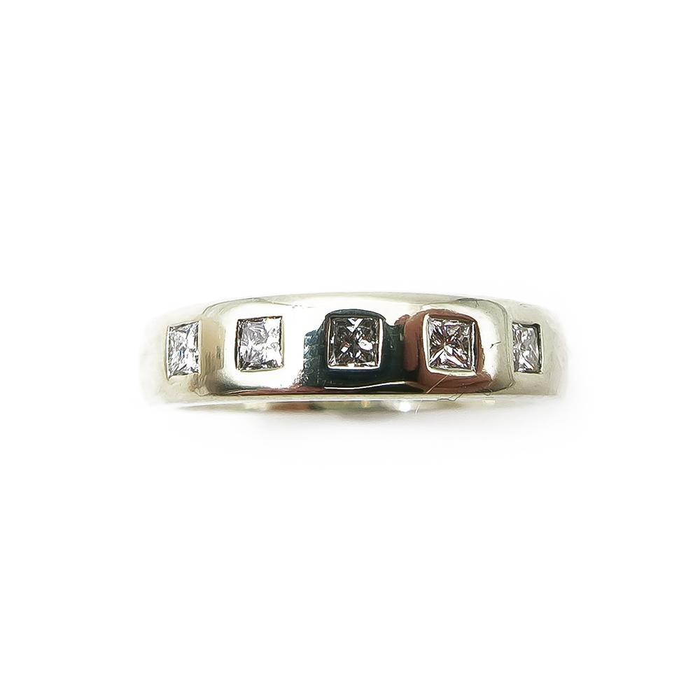Tim. 0,125ct valkokultasormus koko 16,0 lev.4mm #2