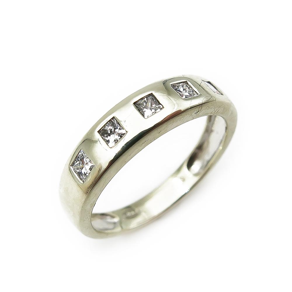 Tim. 0,125ct valkokultasormus koko 16,0 lev.4mm #0