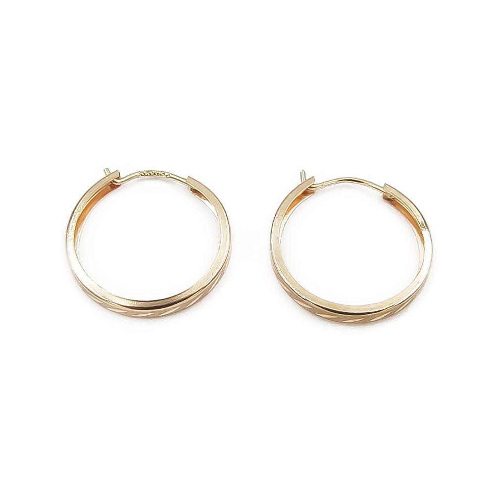 Kultaiset rengaskorvakorut halk.12mm lev.2mm #0