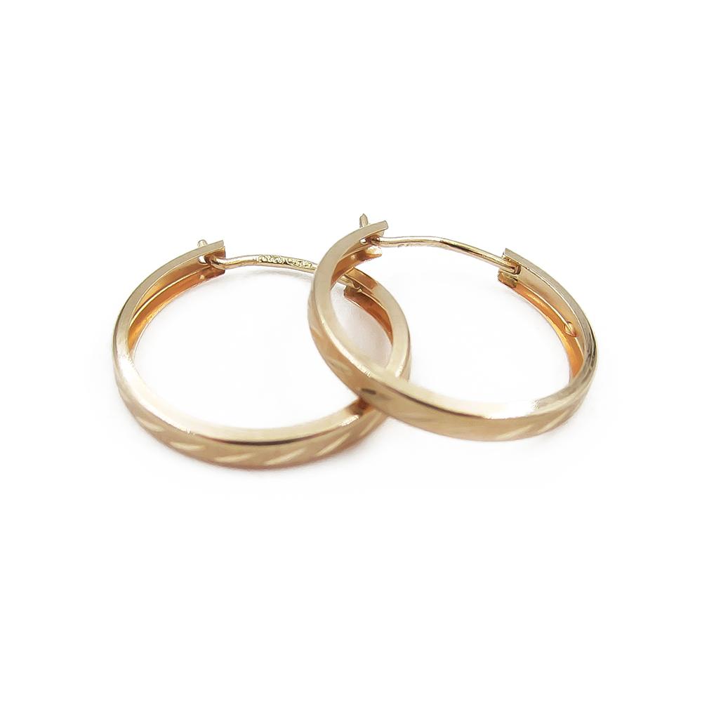 Kultaiset rengaskorvakorut halk.12mm lev.2mm #1