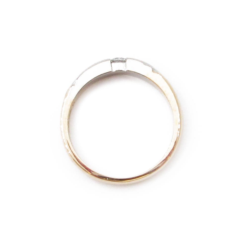 18k Kultainen timanttisormus 0,05ct koko 15,5 #2