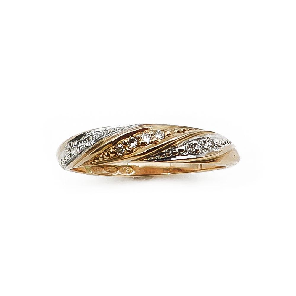kultainen timanttisormus 17,5mm 0,05ct #1