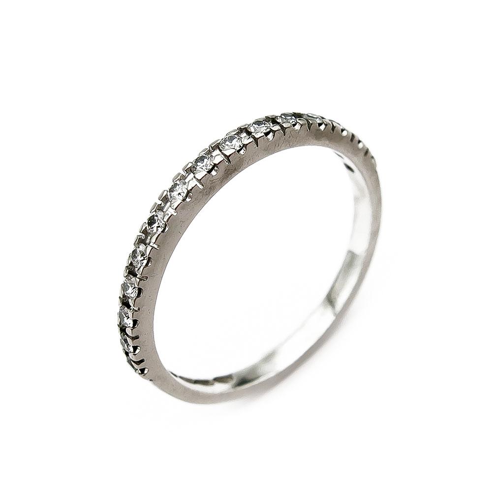 18K Valkokultainen Sandbergin Toivomuslähde-sormus 17mm 0,075ct #0