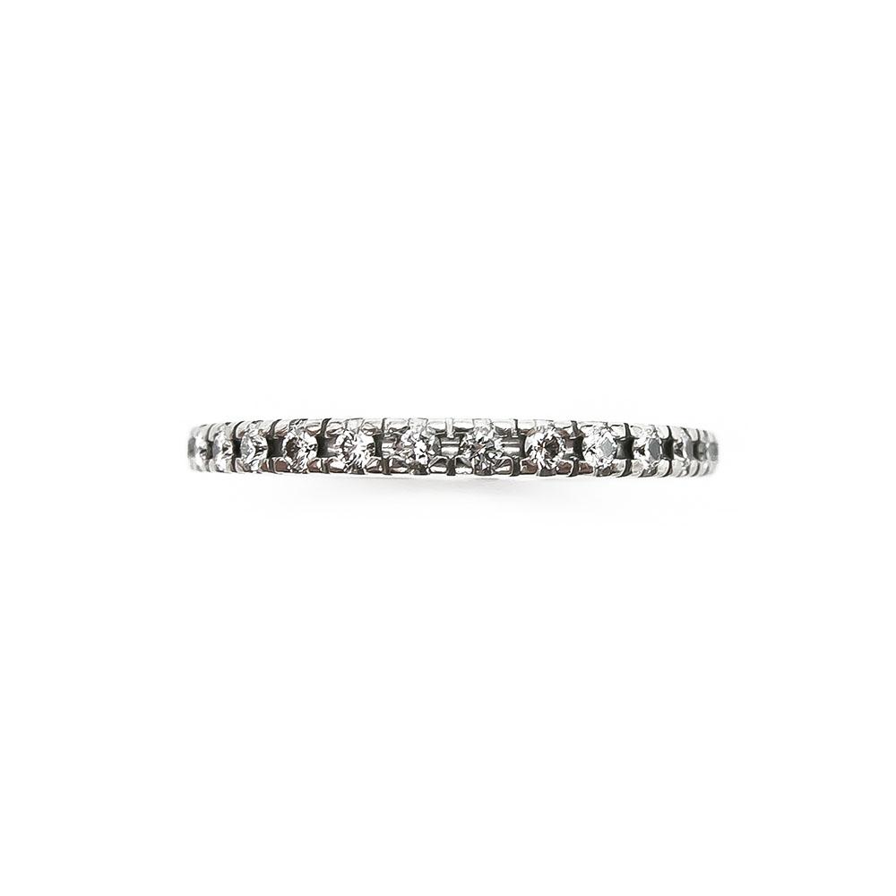 18K Valkokultainen Sandbergin Toivomuslähde-sormus 17mm 0,075ct #1