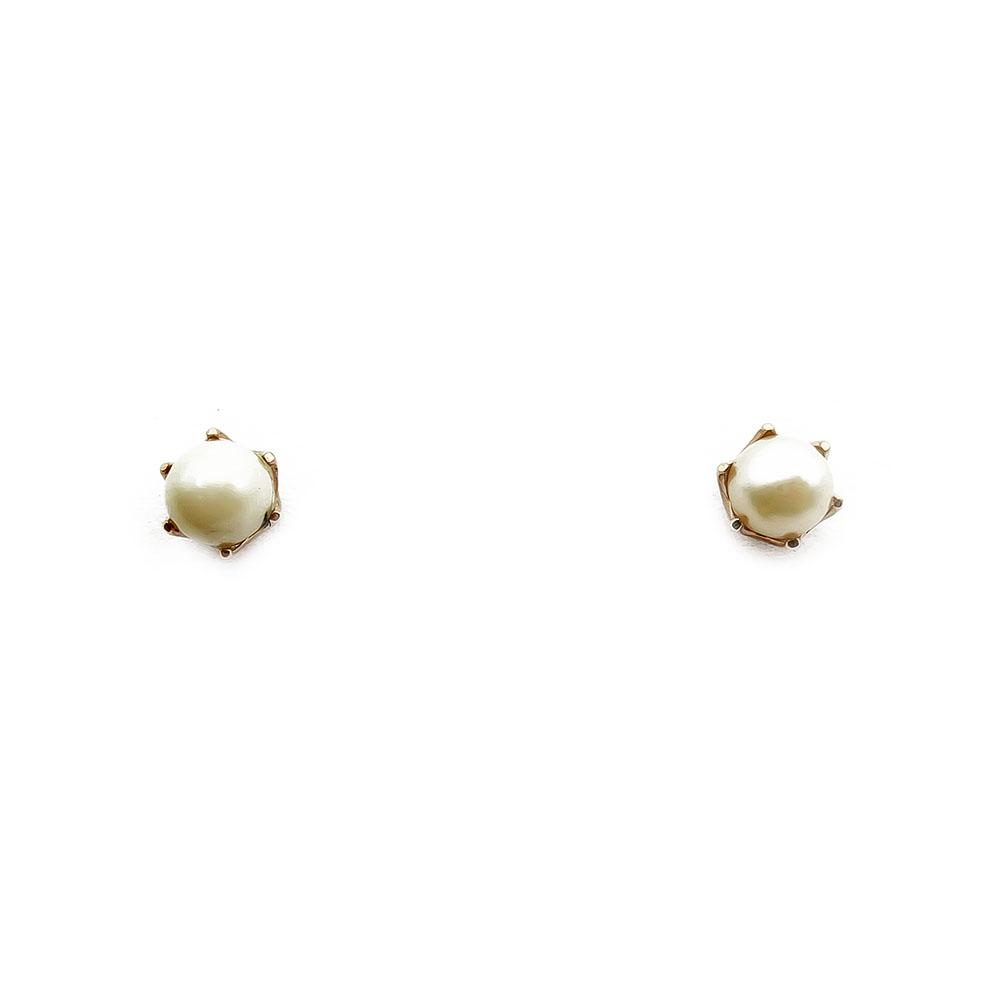 6,6mm Kultaiset helmikorvakorut #0