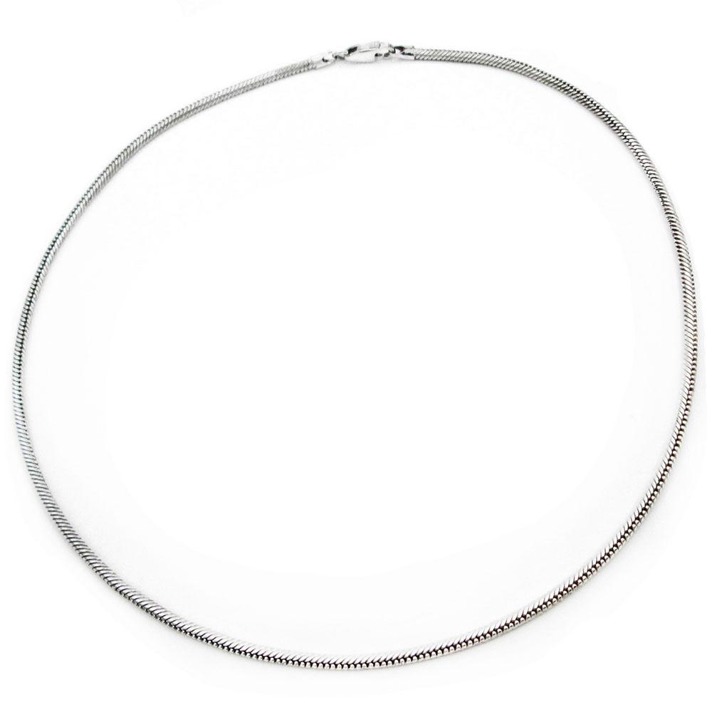 Hopeinen käärmeketju 42cm #0