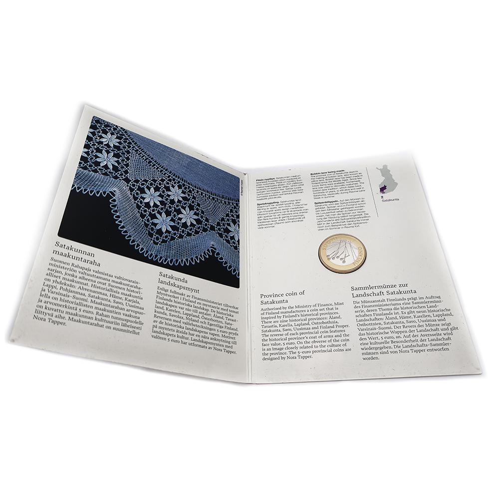 Satakunnan maakuntaraha 5 € 2010 Proof alkuperäiskansiossa – Suomen Rahapaja #1