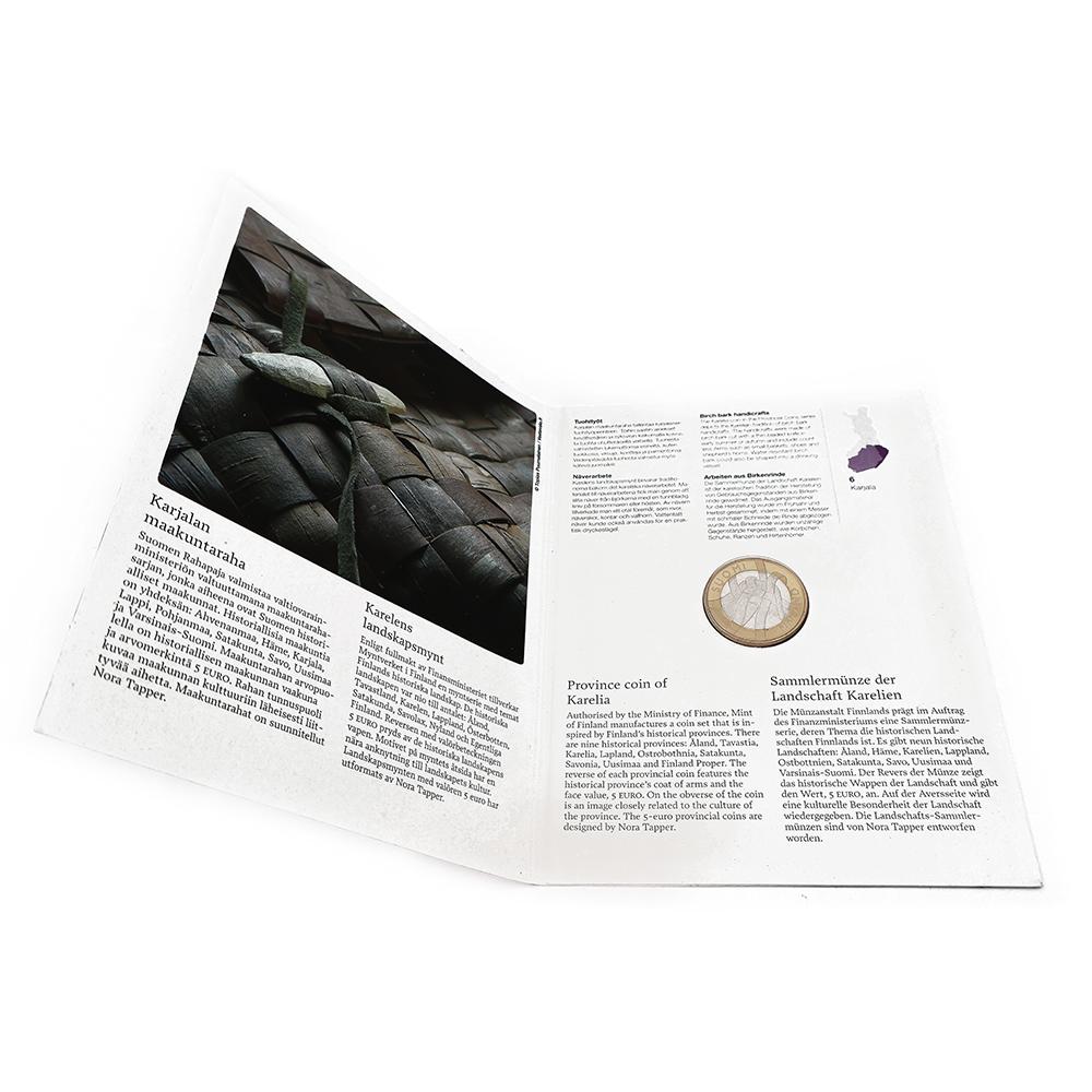 Karjalan maakuntaraha 5 € 2011 Proof alkuperäiskansiossa – Suomen Rahapaja #1