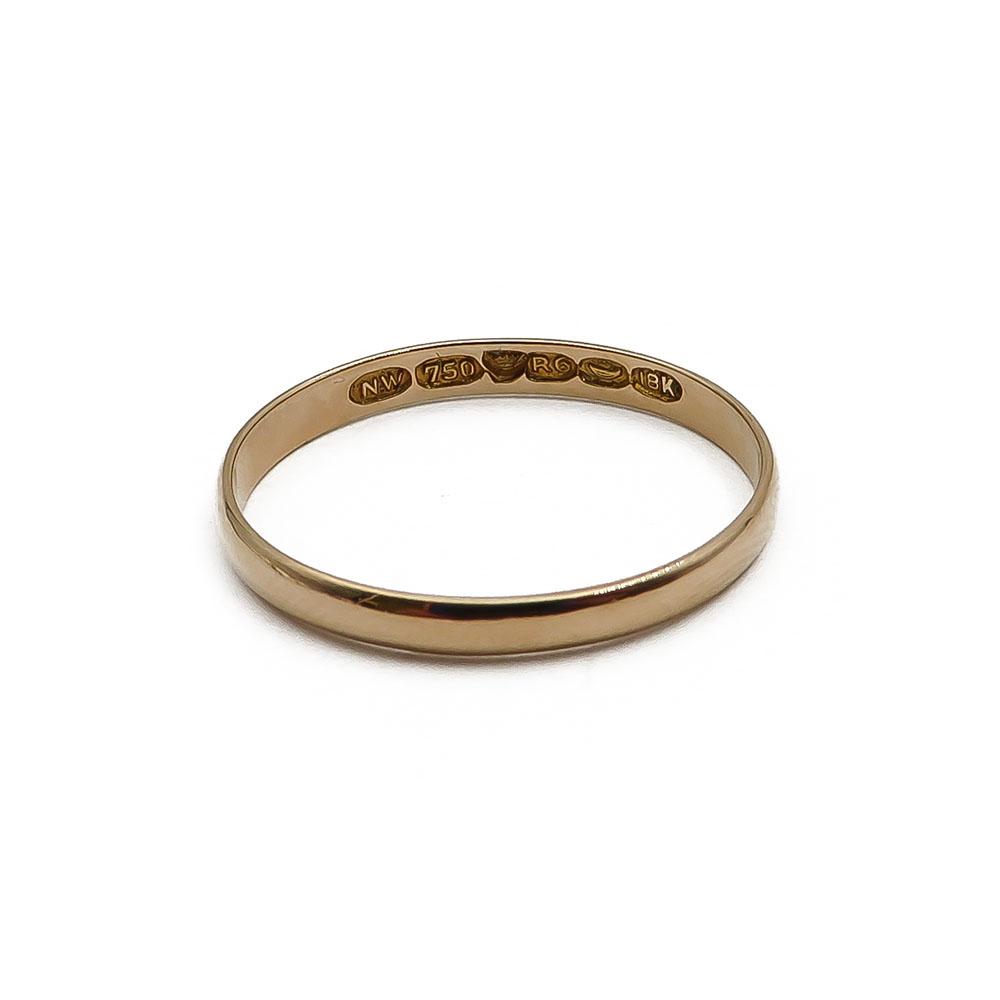 18k kultainen kihlasormus 19,5mm 2,54mm v.-46 #2