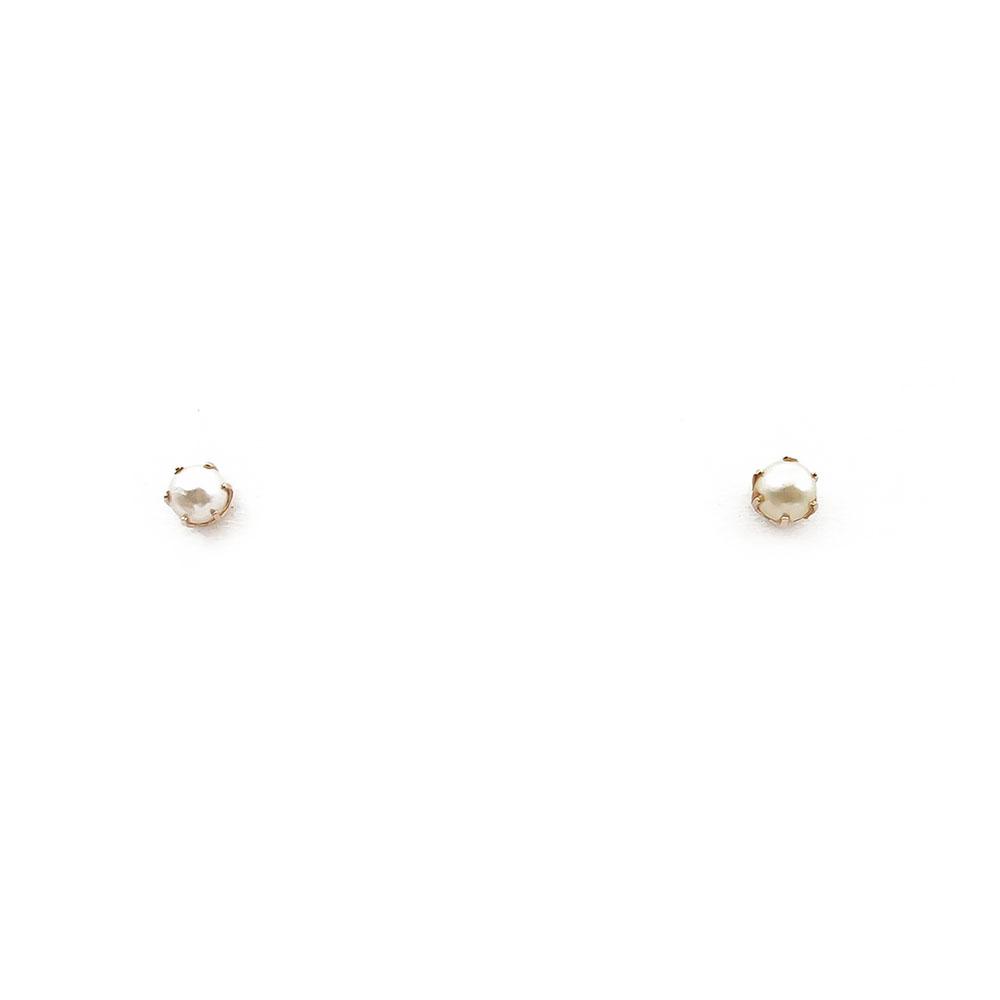 3,5mm Kultaiset helmikorvakorut #0