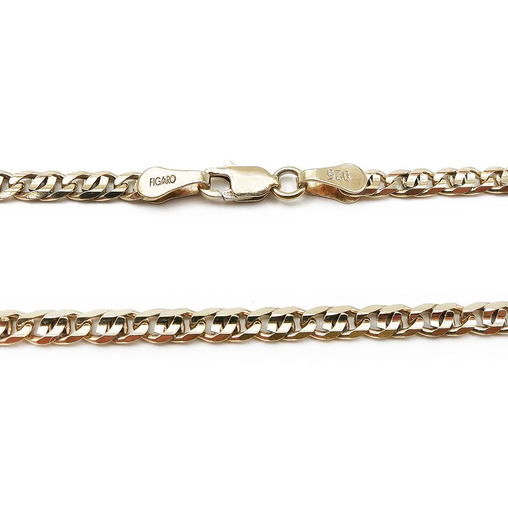 Kullattu hopeaketju 55cm lev.3mm #2