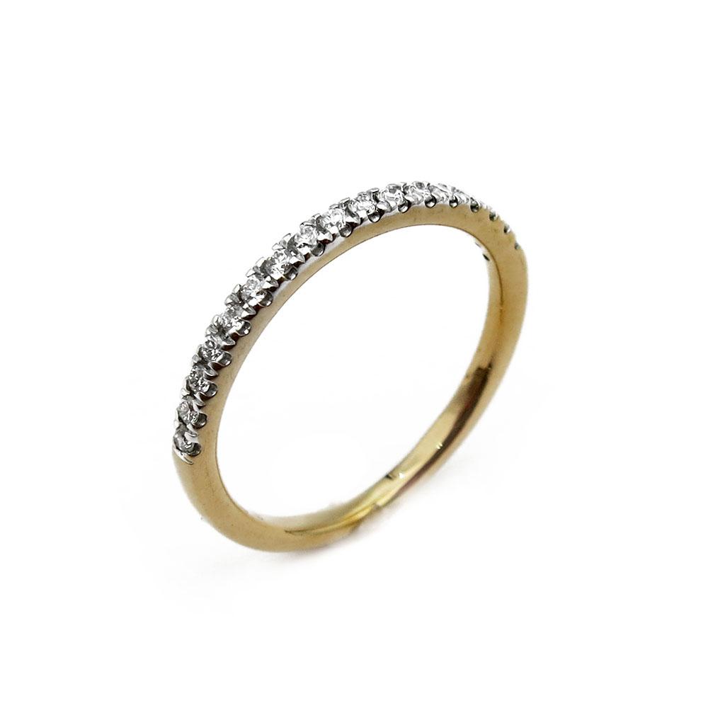 18K Rivitimanttisormus 0,17ct 15,75mm #0