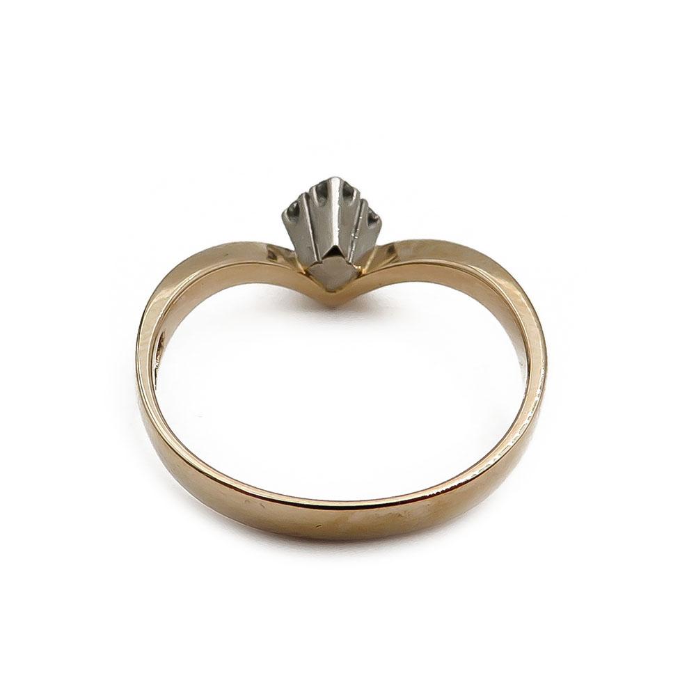 Kultainen timanttisormus 17mm 0,08ct v.-91 #2