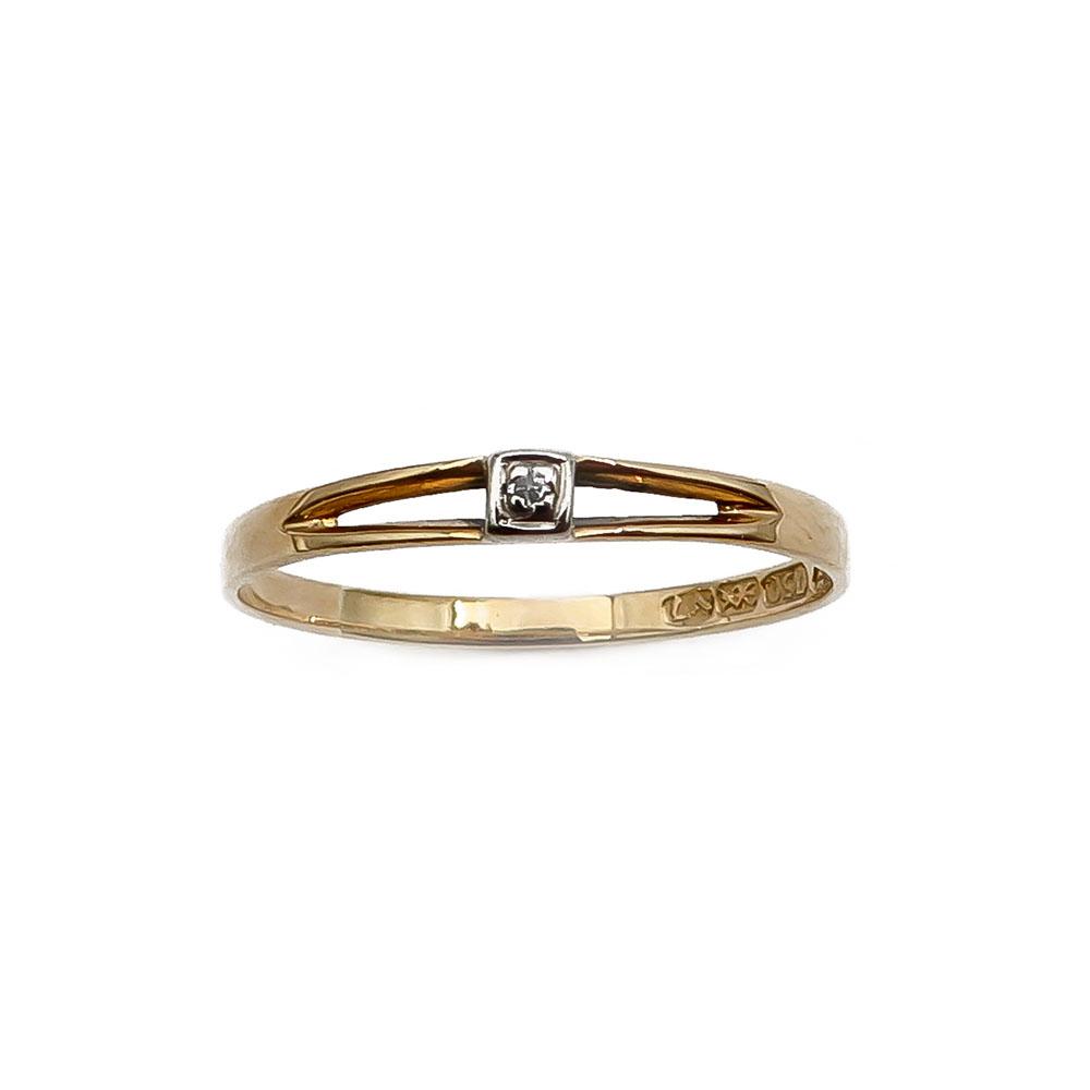 18K timanttisormus 18,5mm 0,005ct v.-74 #1