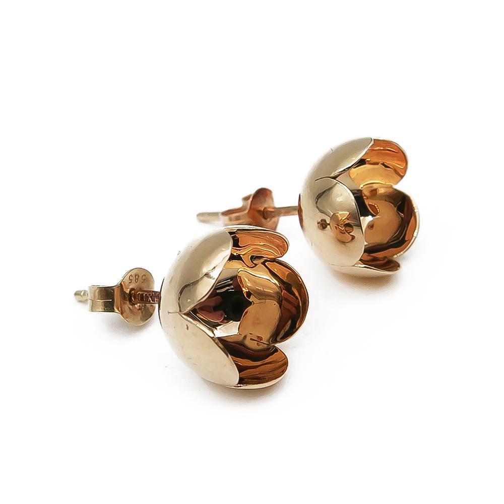 Liisa Vitali Kevät-korvakorut 14K kultaa, 9 mm #0 Kultatukku.fi