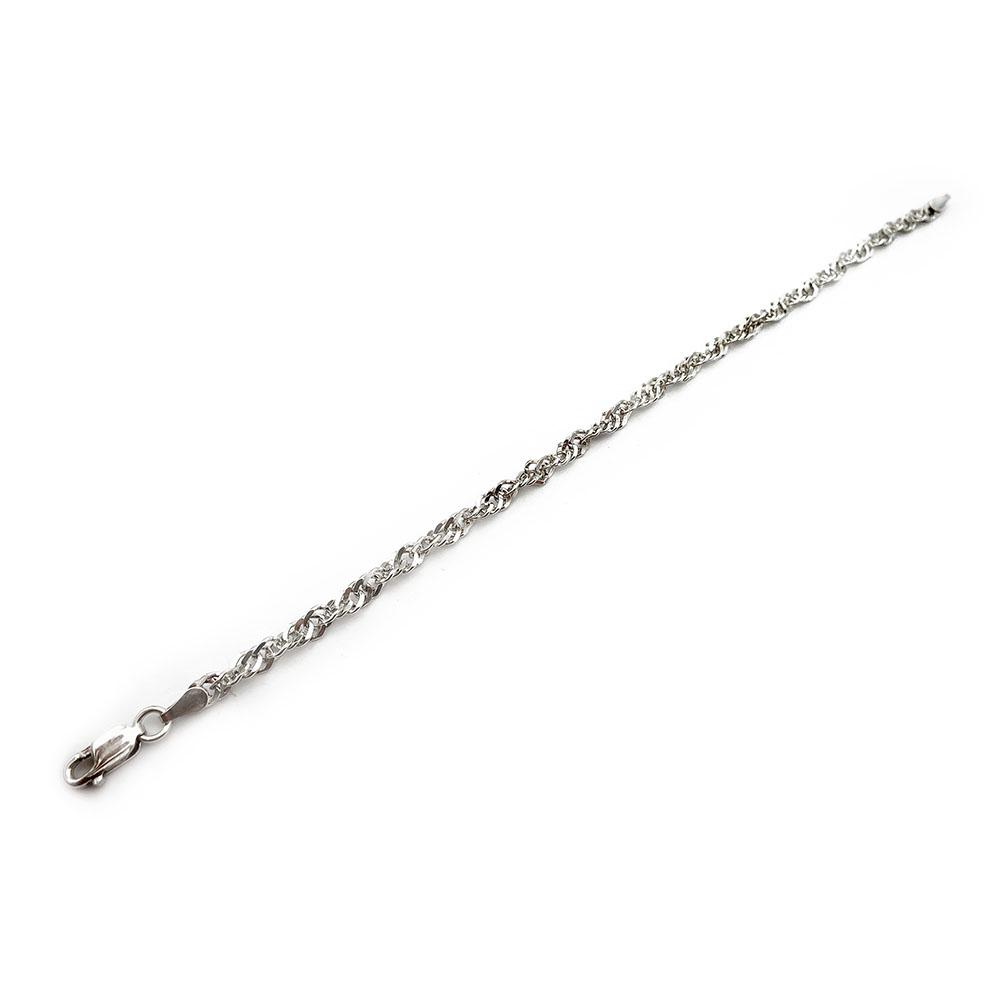 Hopeinen kierreranneketju 18cm lev. 3,5mm #2