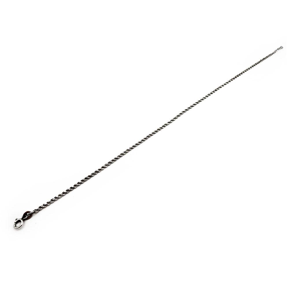 Hopeinen Cordell-nilkkaketju 27-28cm lev. 2,2mm #2