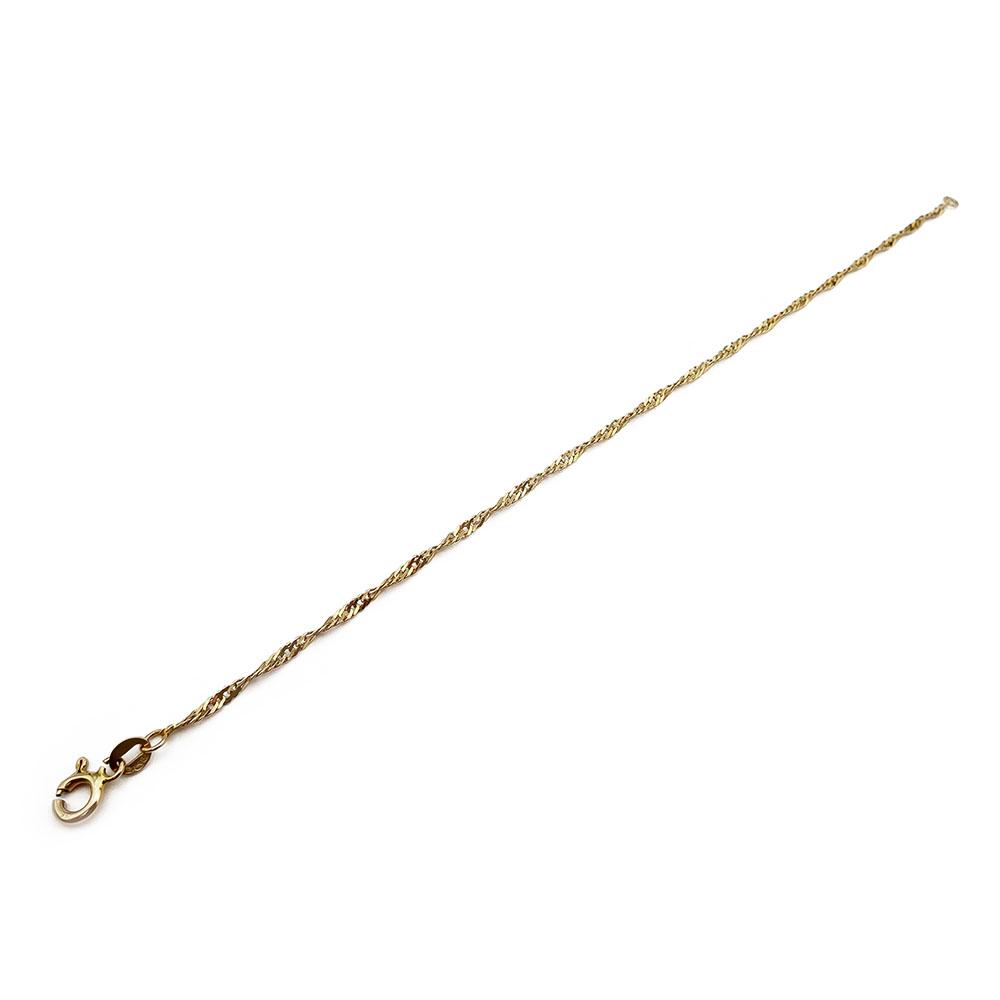 Kultainen kierreranneketju 17,5cm lev. 2mm #2