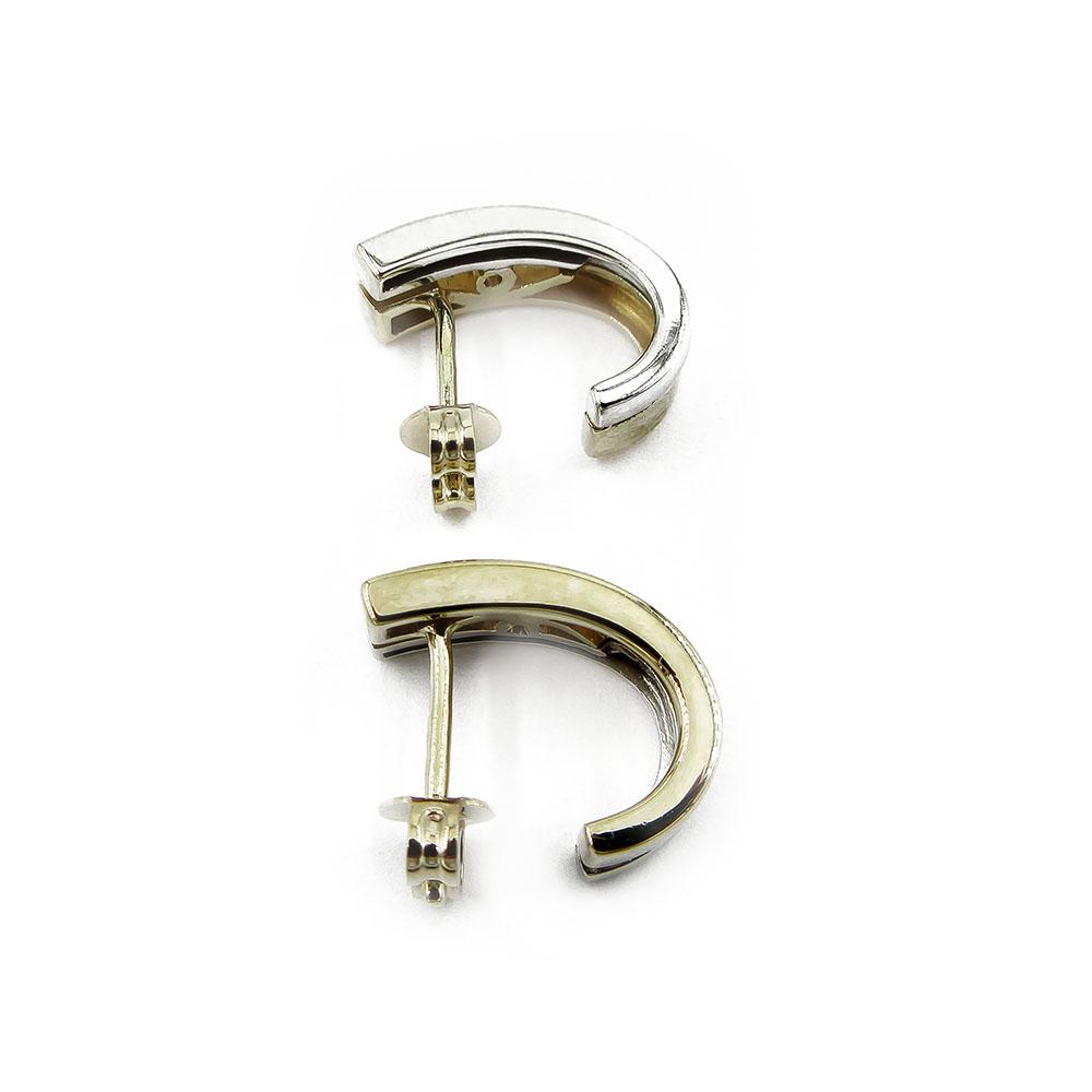 Kk-vk timanttikorvakorut 0.03+0.03ct puolirengas tappi SKT #1