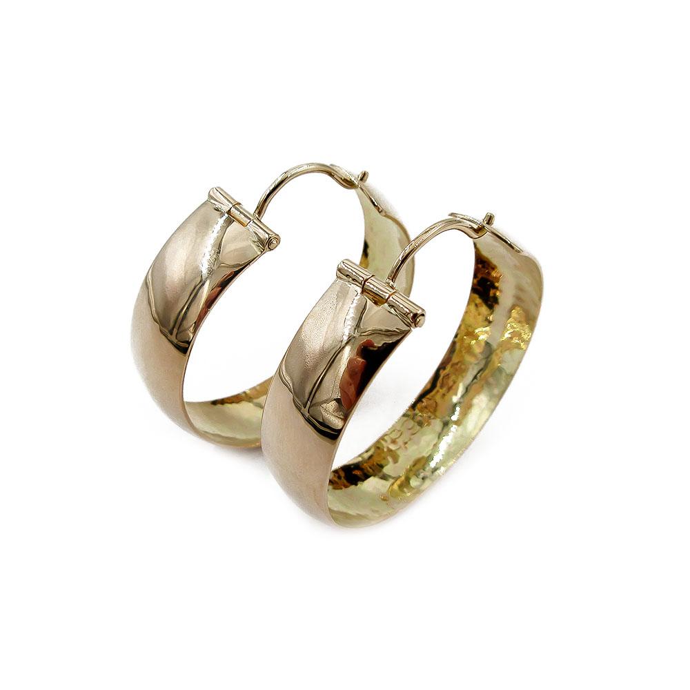 Kultaiset näyttävät korvarengaat 7.5x26mm 1963 LN #0