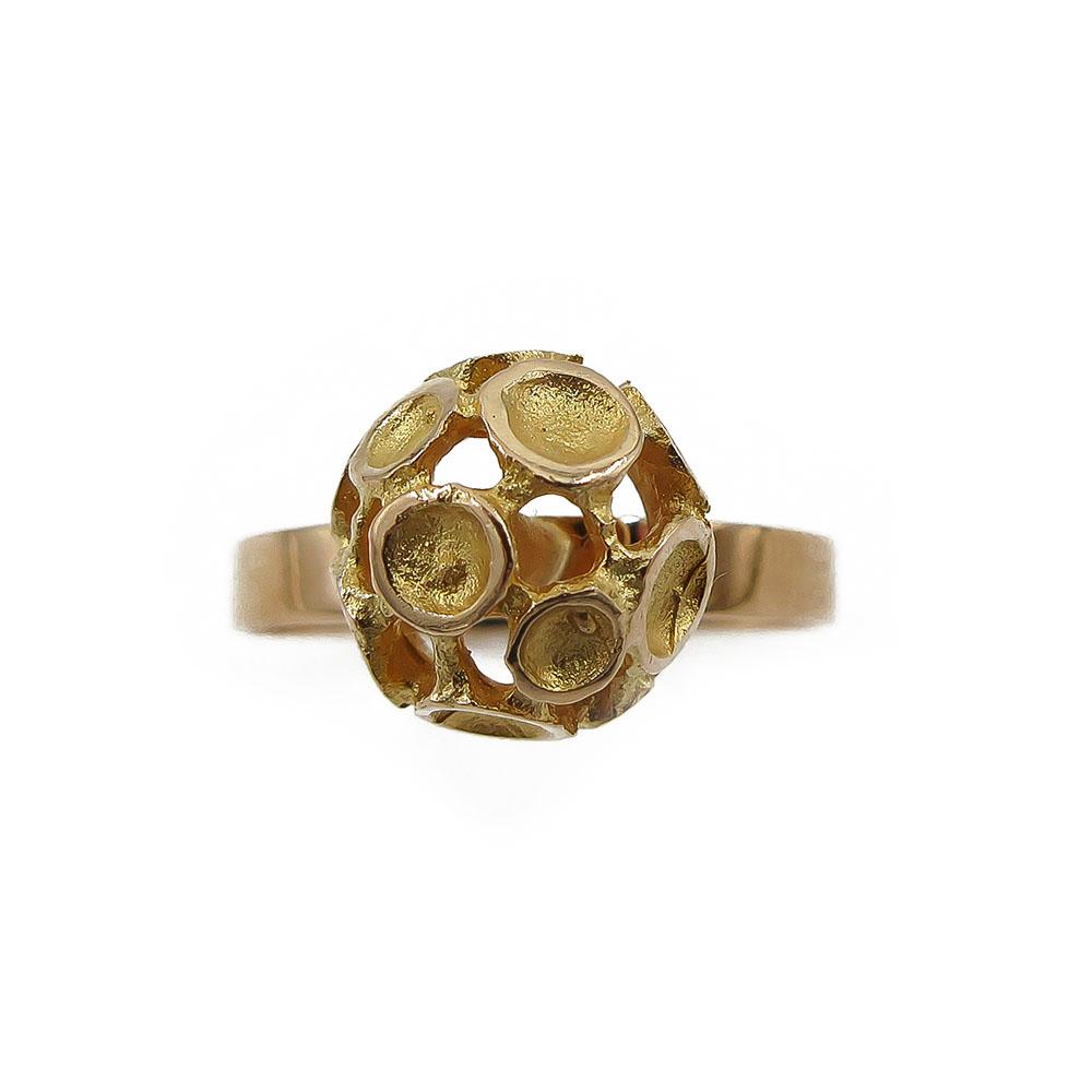 Tammen koru kultainen pallosormus 8,5mm 16 1972 #1
