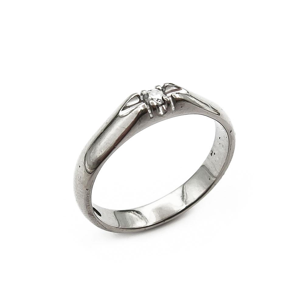 Valkokultainen timanttisormus 0,05ct 18,25mm #0