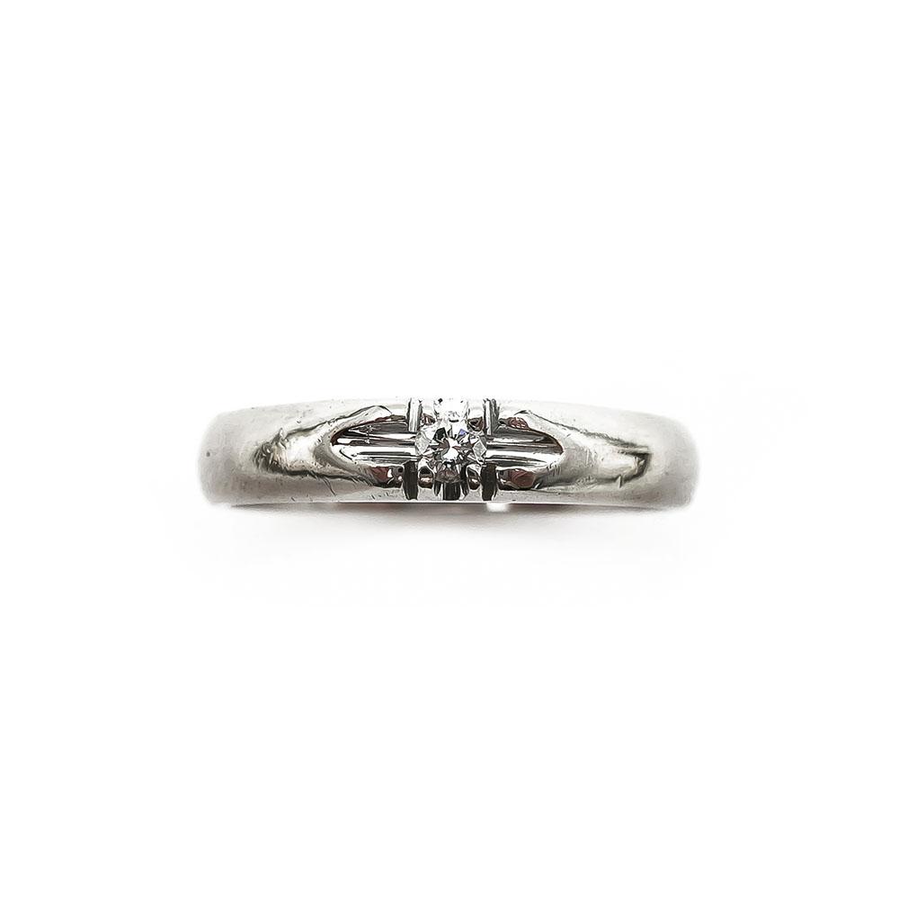 Valkokultainen timanttisormus 0,05ct 18,25mm #1