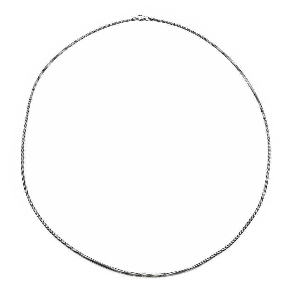 Hopeinen käärmeketju 45cm #0