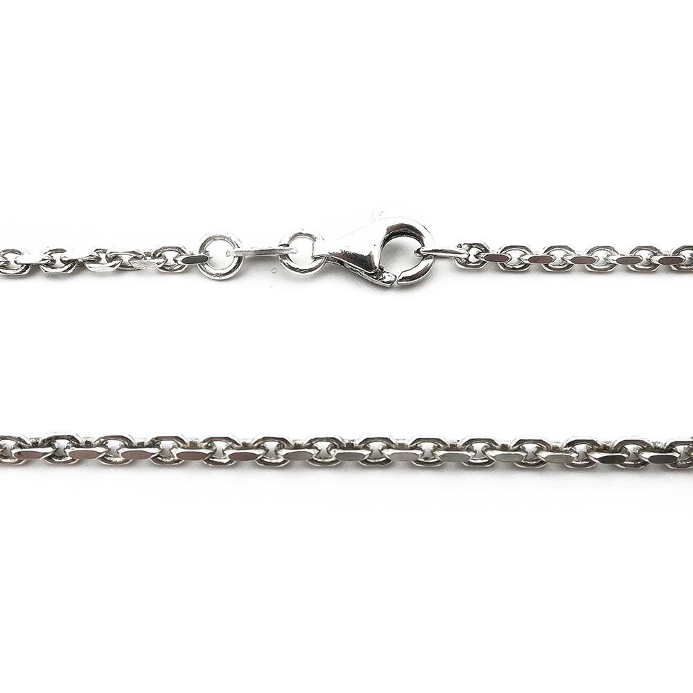 Hopeinen ankkuriketju 50cm #2