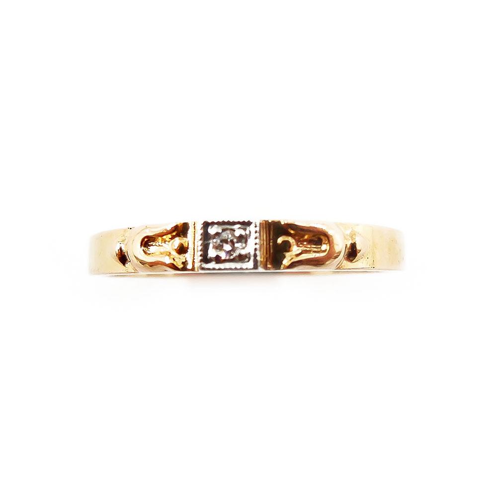 18K Kultainen timanttisormus, 16,75mm, Tim.0,002ct #1