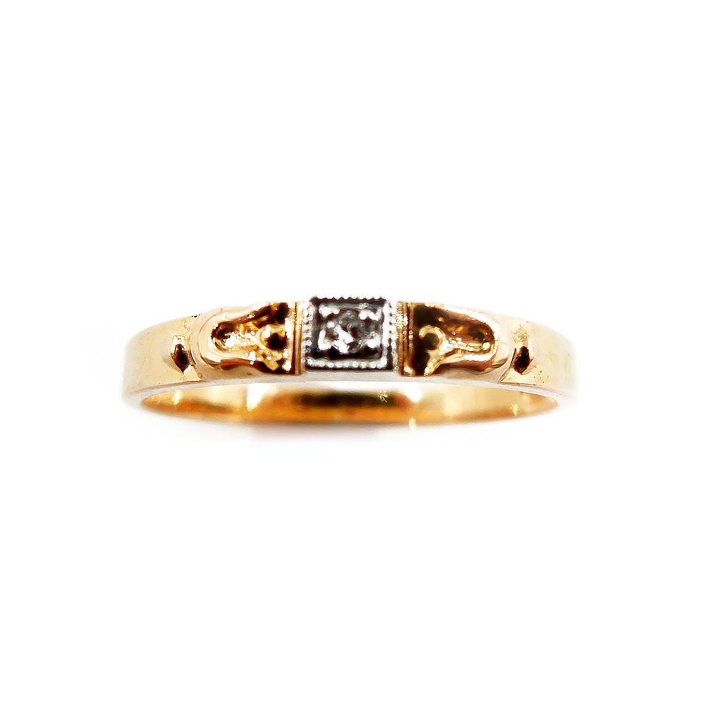 18K Kultainen timanttisormus, 16,75mm, Tim.0,002ct #2