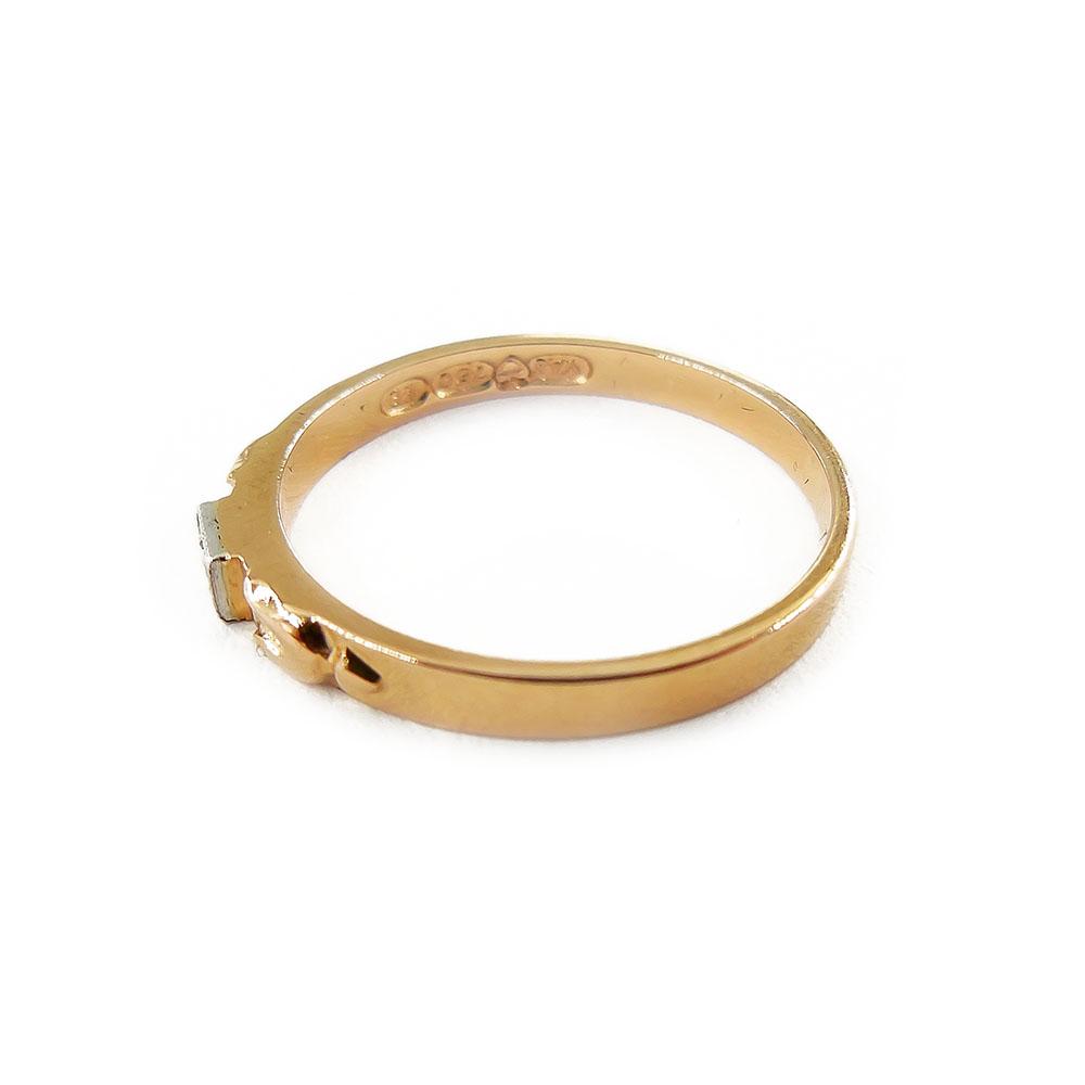 18K Kultainen timanttisormus, 16,75mm, Tim.0,002ct #4
