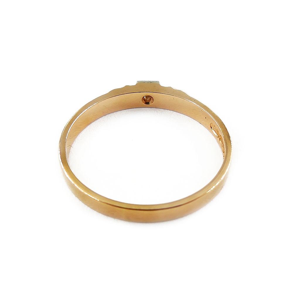 18K Kultainen timanttisormus, 16,75mm, Tim.0,002ct #5