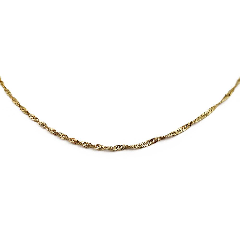 18k 1,2mm Singaporekaulaketju 45cm #1