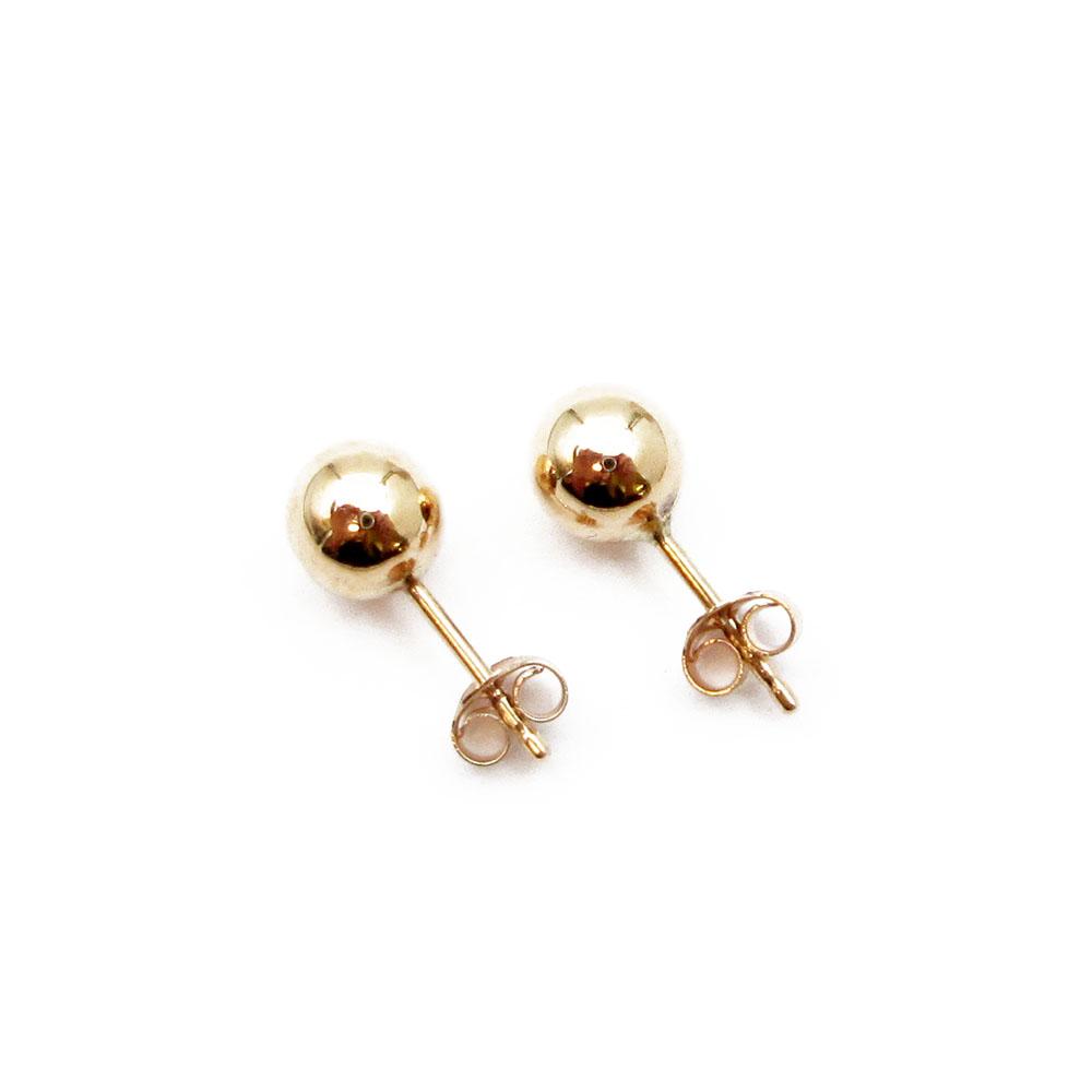 Kultaiset pallo tappikorvakorut 6mm #1