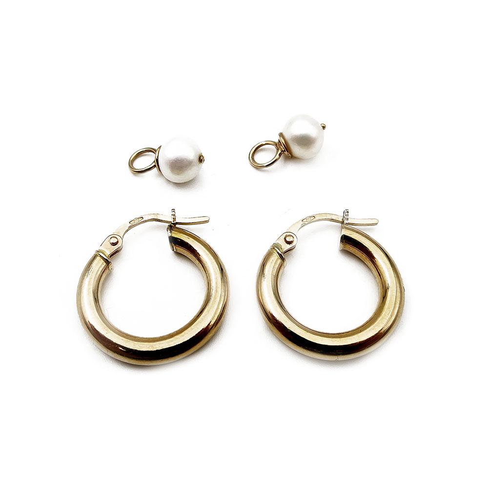 Kultaiset 6 mm helmikorvakorut tai renkaat 2,5x16mm #3