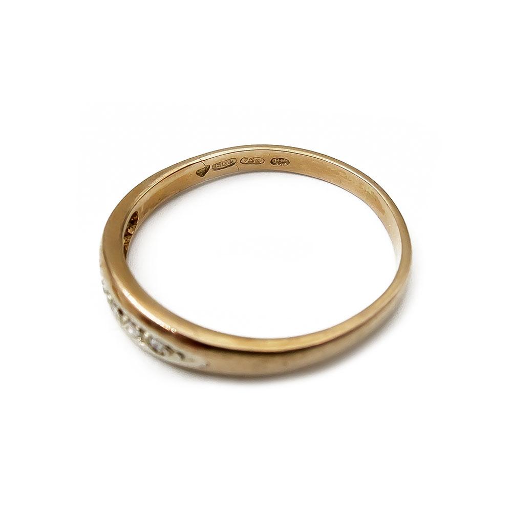 18K timanttisormus 0,025ct koko 16,25 v.-79 #2 Kultatukku.fi