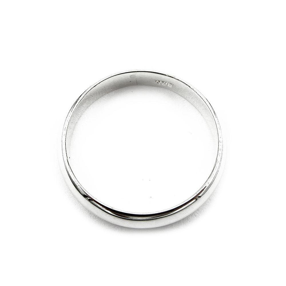 Sileä hopeasormus pp 4mm 18.5 #2