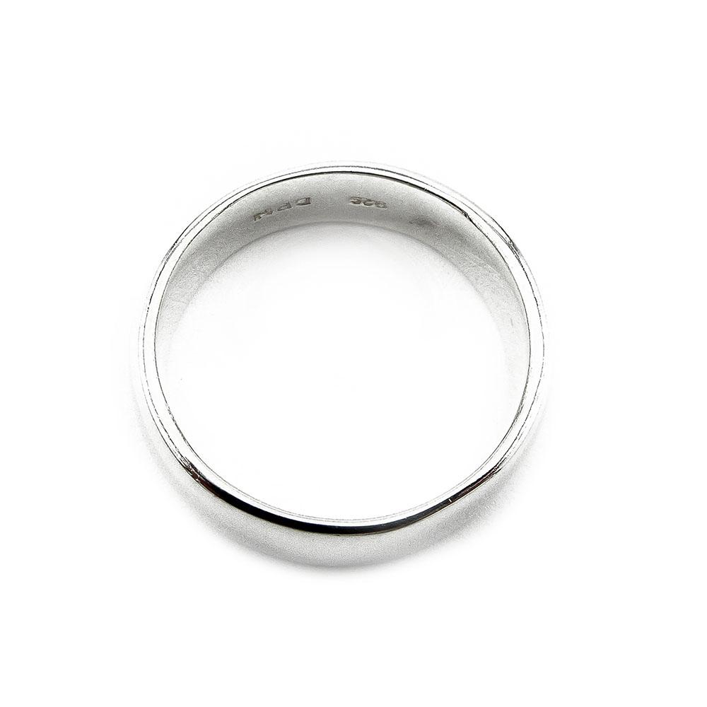 Sileä hopeasormus 6mm 18.25 DPN #2