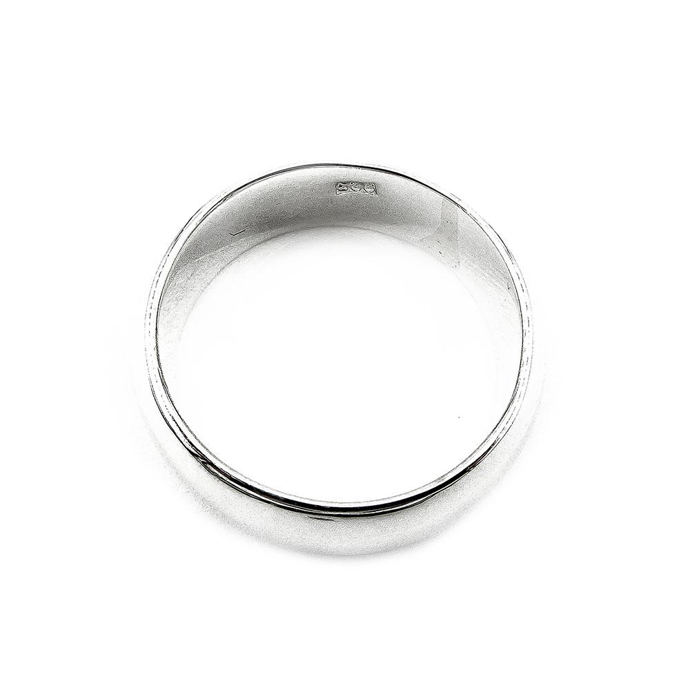 Sileä leveä hopeasormus 7,5mm 19 #2