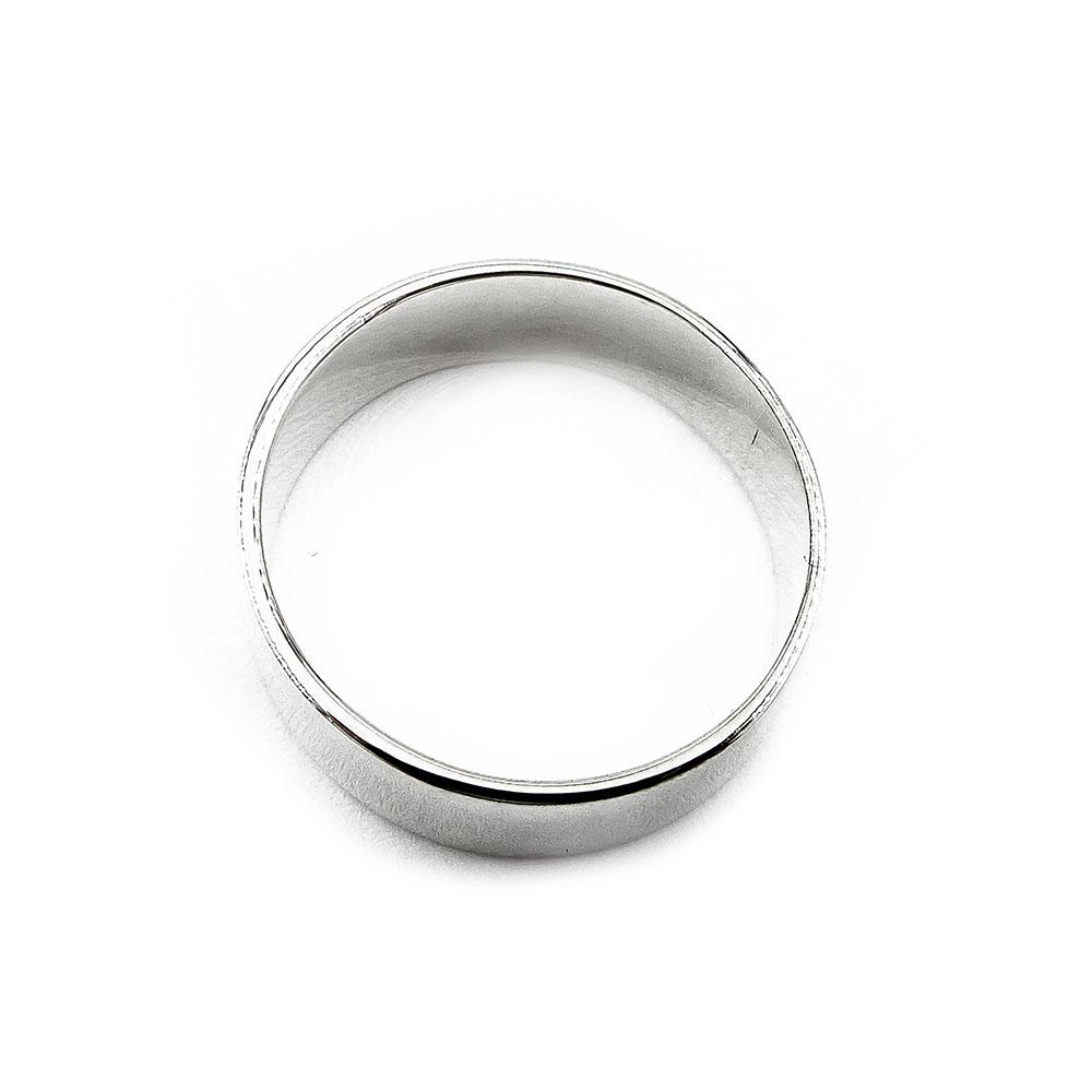 Flakkamallinen hopeasormus 7mm 18.75 LD #2