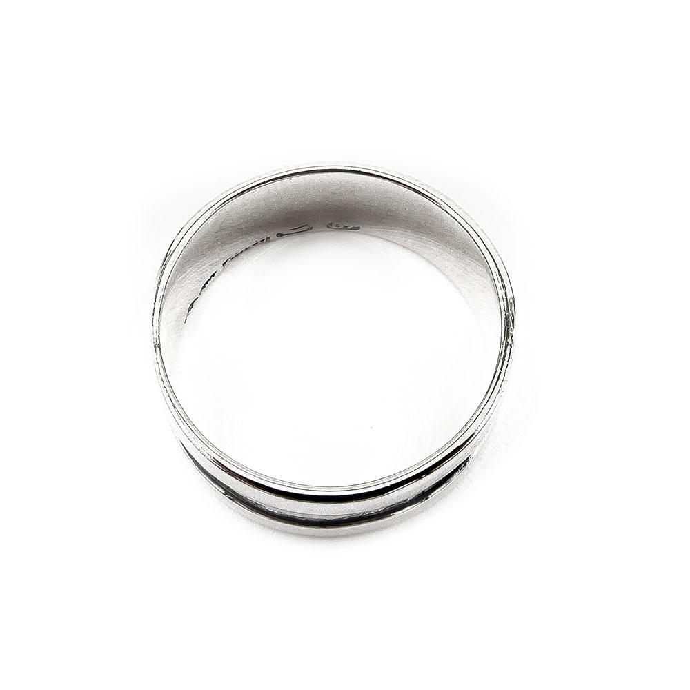 Leveä hopeinen urasormus 8mm 18,25 1960 Granit Erik & Co #2
