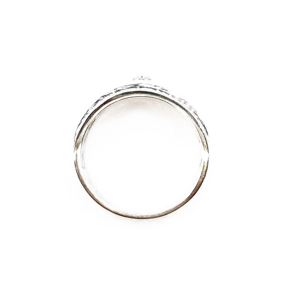 Valkokultainen filigraani timanttisormus 61kpl 0.19ct yht. koko 18 #2