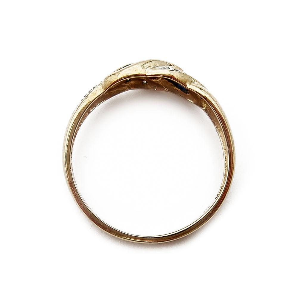 Timanttisormus sinisin kivin 0,03ct 17mm #2