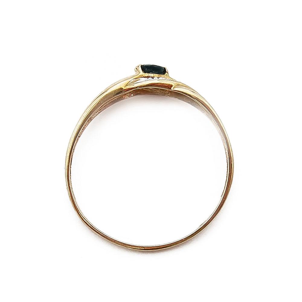Timantti sinisafiirisormus 0,01ct 19mm #2