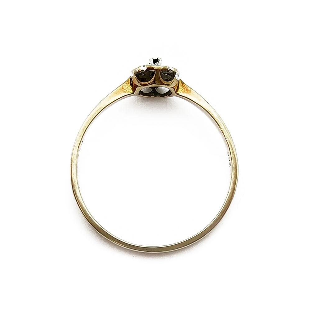 Timanttisormus sinisellä kivellä 0,03ct 17mm #2