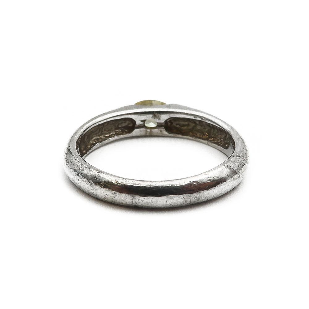 Hopeinen sormus kelt.kivi 17mm #2