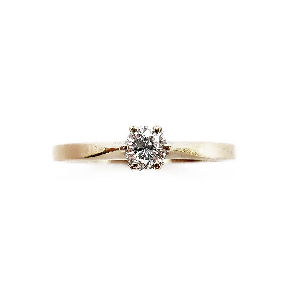 Solitaire timanttisormus 0,15ct 17,5mm #1